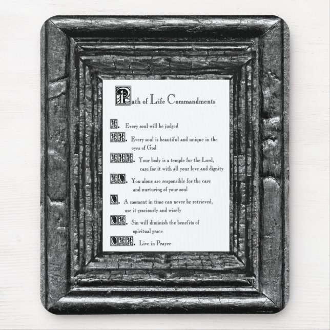 Path of Life Commandments Mouse Pad (Front)