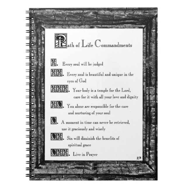 Path of Life Commandments Notebook (Front)