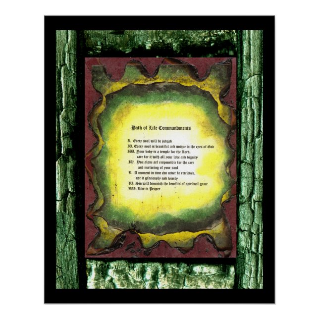 Path of Life Commandments Poster (Front)