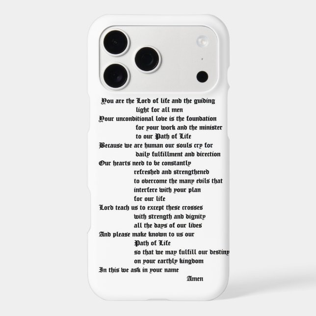 Path of Life Prayer (Back)