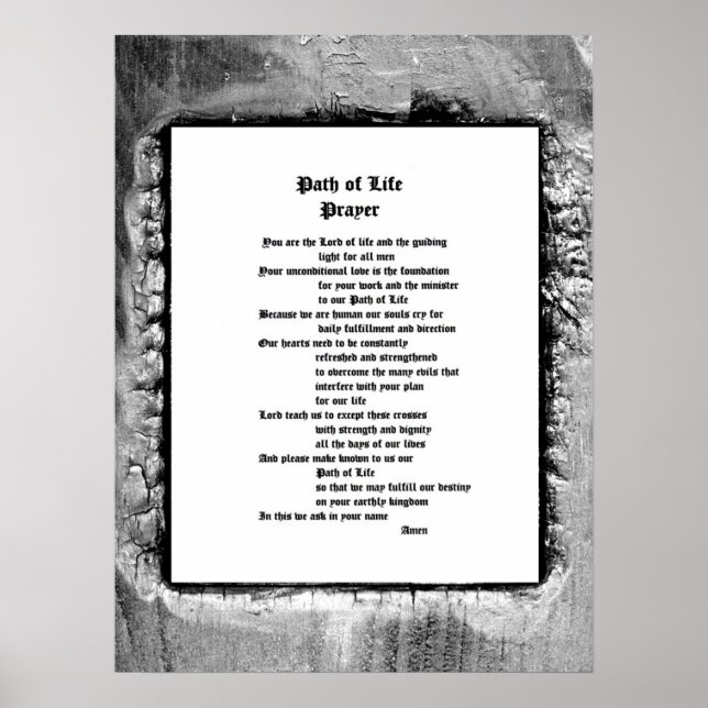 Path of Life Prayer Poster (Front)