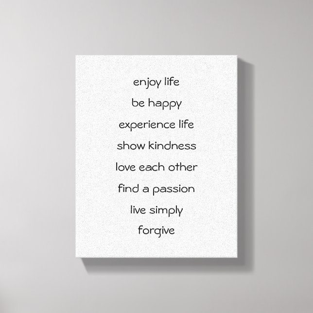 Path of Life Spiritual Message Canvas Print (Front)