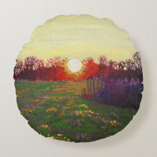 Path of light 2013 round cushion