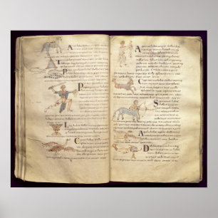 Path of the moon across the constellations poster