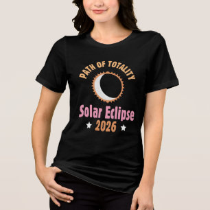Path of totality solar eclipse 2026  Tri-Blend shirt