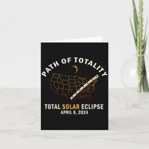 Path of Totality Total Solar Eclipse 2024 Souvenir Card