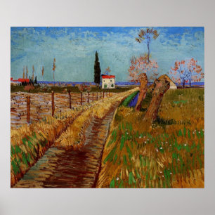 Path Through a Field, Willows by Vincent van Gogh Poster