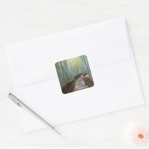 Path through the Bamboo: Kyoto, Japan Square Sticker