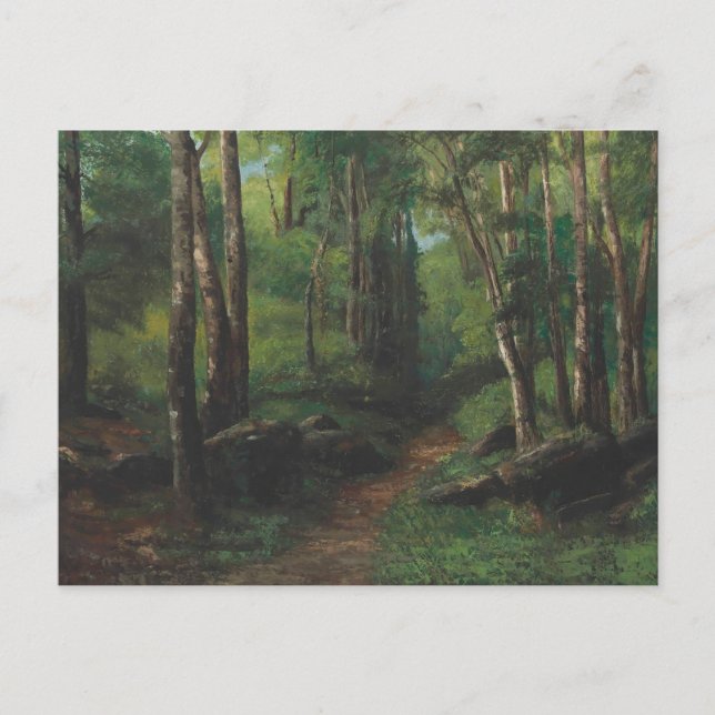 Path Through the Forest by Gustave Courbet Postcard (Front)