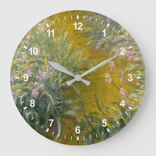 Path through the Irises Large Clock