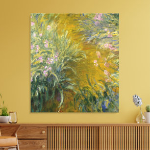 Path through the Irises, Monet Canvas Print