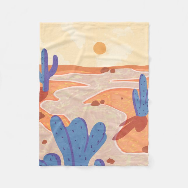 Path Through the Painted Desert Fleece Blanket (Front)