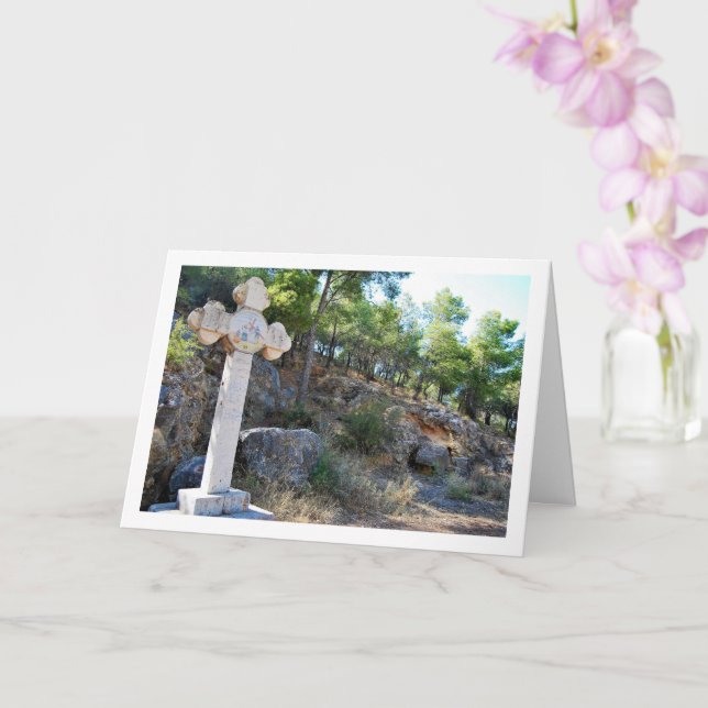 Path to Ermita de Santa Bárbara, Lliria, Spain Card (Orchid)