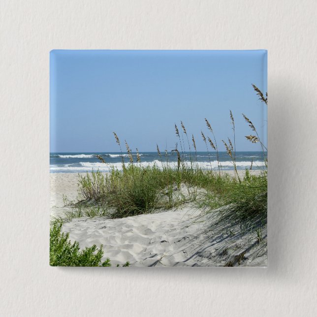 Path to the Sea-Ocracoke Island 15 Cm Square Badge (Front)