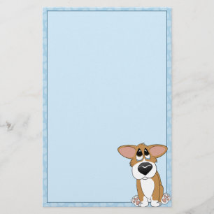 Pathetic Eyes Corgi Stationery (Unlined)