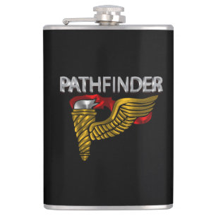 Pathfinder Badge- “Pathfinder” Black Hip Flask