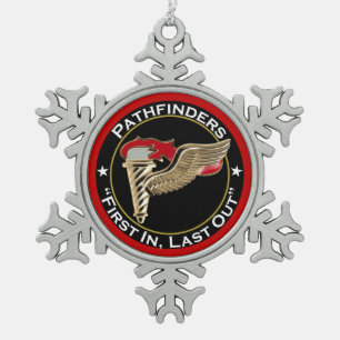 Pathfinder Motto Snowflake Pewter Christmas Ornament