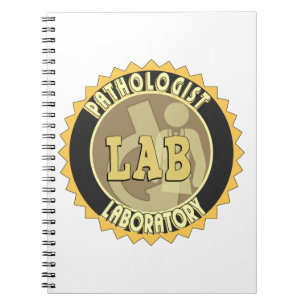 PATHOLOGIST BADGE LOGO MEDICAL LABORATORY SPIRAL NOTEBOOK