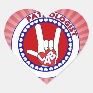 PATHOLOGIST LOGO ROUND ASL I LOVE LAB HEART STICKER