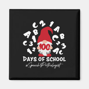 Pathologist Slp 100 Days Of School 100th Day Gnome Magnet