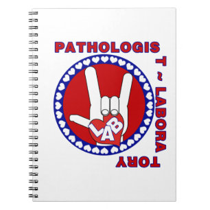 PATHOLOGIST SQUARE ASL LOVE LOGO SPIRAL NOTEBOOK
