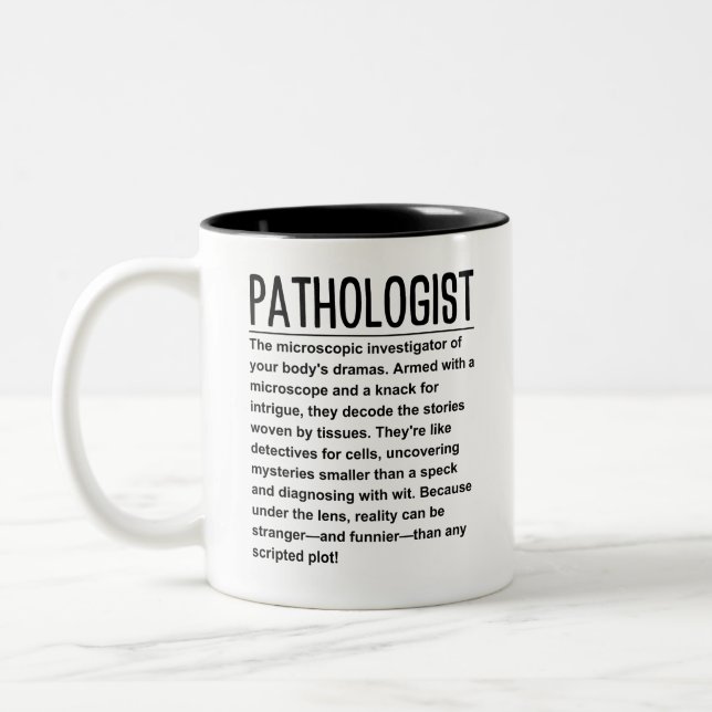 Pathologist Two-Tone Coffee Mug (Left)