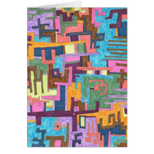 "Paths" Abstract Art Card