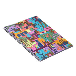"Paths" Abstract Art Spiral Notebook