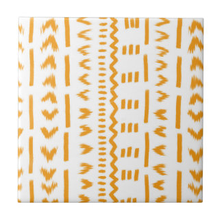 Paths Of Sun Mudcloth African Pattern In White Tile