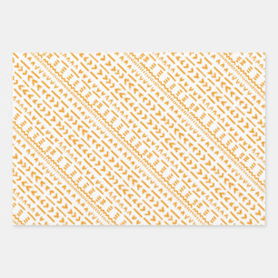 Paths Of Sun Mudcloth African Pattern Wrapping Paper Sheet