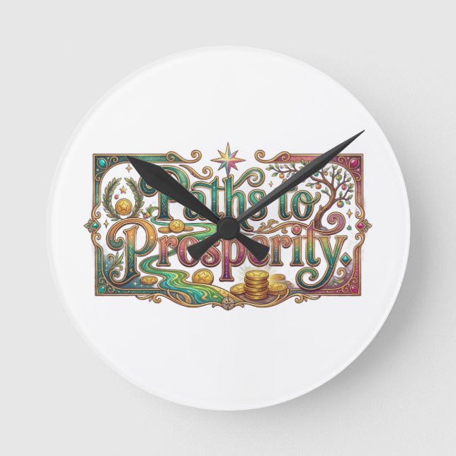 Paths to Prosperity Round Clock (Front)