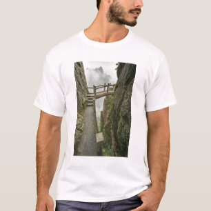 Pathway and small bridge, Yellow Mountain, T-Shirt