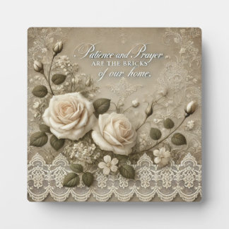 Patience and Prayer Home Decor Vintage W Plaque