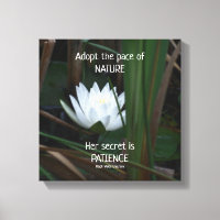 Patience Emerson Inspirational Quote Lotus