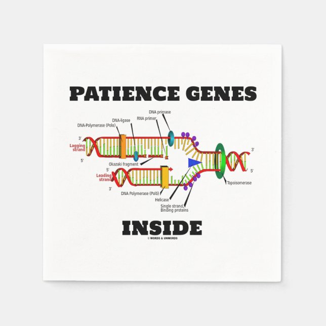Patience Genes Inside DNA Replication Humour Napkin (Front)