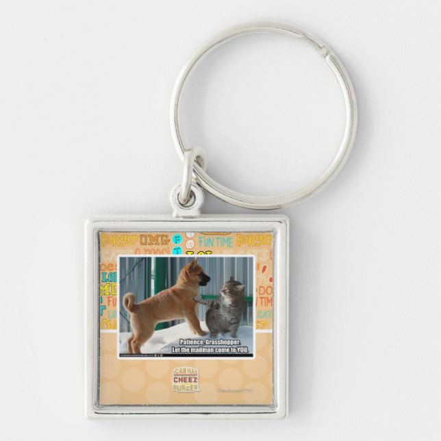 Patience, Grasshopper. Key Ring (Front)