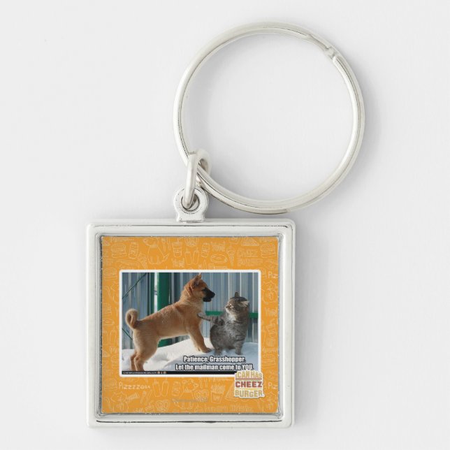 Patience, Grasshopper. Key Ring (Front)