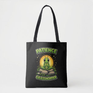 Patience Grasshopper Tote Bag