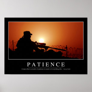 Patience: Inspirational Quote Poster