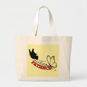 Patience ( James 5:7 ) ToteBag Large Tote Bag