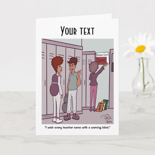 Patience Level Folded Greeting Card (Small Plant)