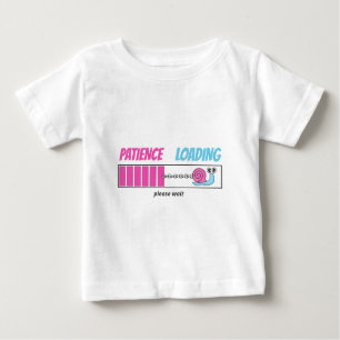 Patience Loading Funny Snail Personalised Toddler Baby T-Shirt