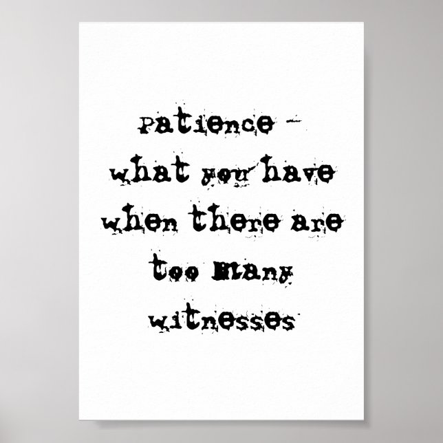Patience Poster (Front)
