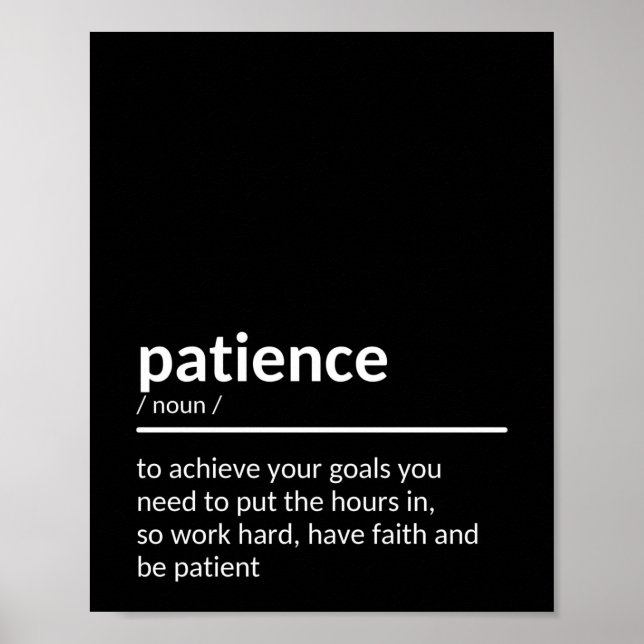 Patience Quote Poster (Front)