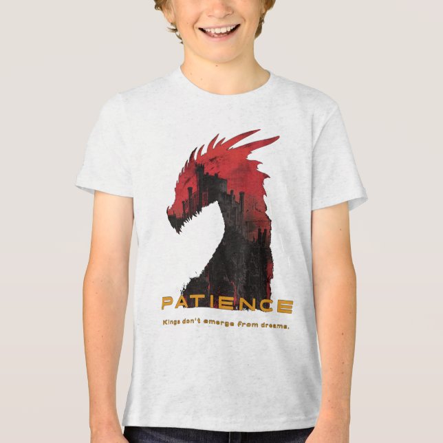 Patience Youth Tri-blend T-Shirt Shirt (Front)