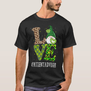 Patient Adviser Love St Patricks Day Gnome Leopard T-Shirt