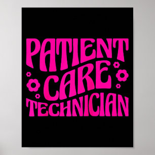 Patient Care Technician Pct Team Raglan Baseball T Poster