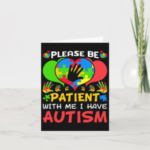 Patient Me Heart Colourful Puzzle I Have Autism Aw Card