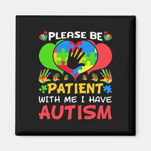 Patient Me Heart Colourful Puzzle I Have Autism Aw Magnet