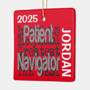 Patient Navigator Extraordinaire CUSTOM Ceramic Ornament